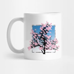 Cherry blossoms in blue Mug